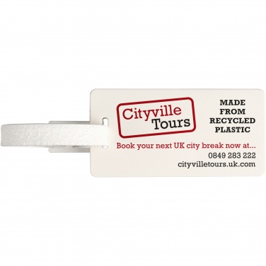 Logo trade promotional merchandise picture of: River recycled window luggage tag